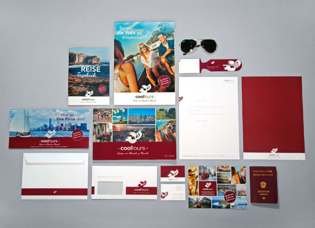 CoolTours Geschäftsdrucksorten