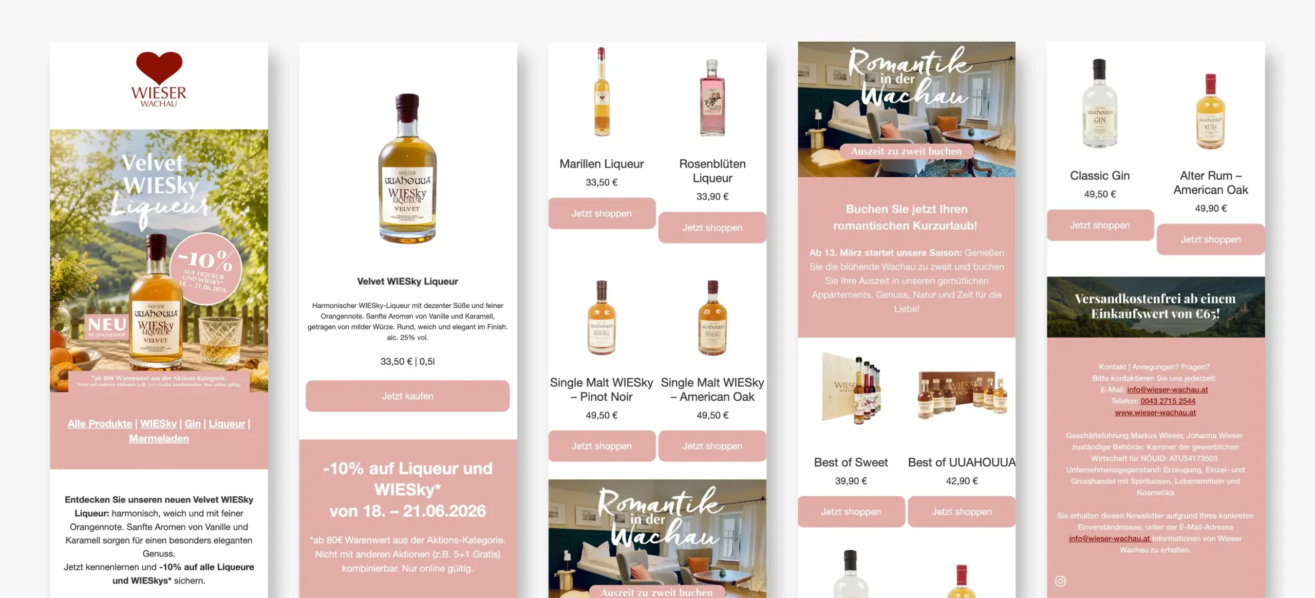Wieser Wachau Newsletter Mockup Juni 2026